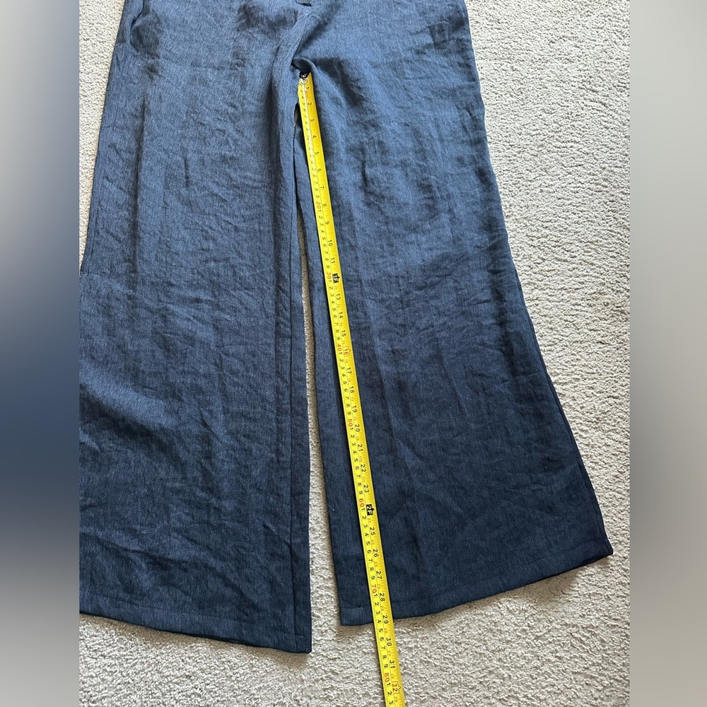 Unworn OGL European Linen Mid Rise Flared Pant with Pockets, Dress Pants, Size L - Picture 12 of 13